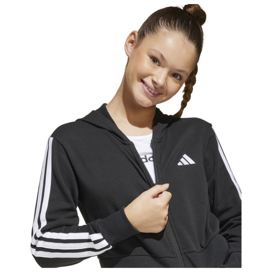 Adidas Παιδική ζακέτα Essentials 3-Stripes Full-Zip Cropped Hoodie